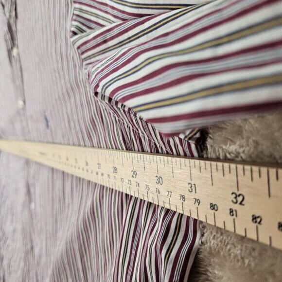 Ralph Lauren Classic Fit Dress Shirt Striped Men's Size 3XB Big Man Long Sleeve - Picture 3 of 10